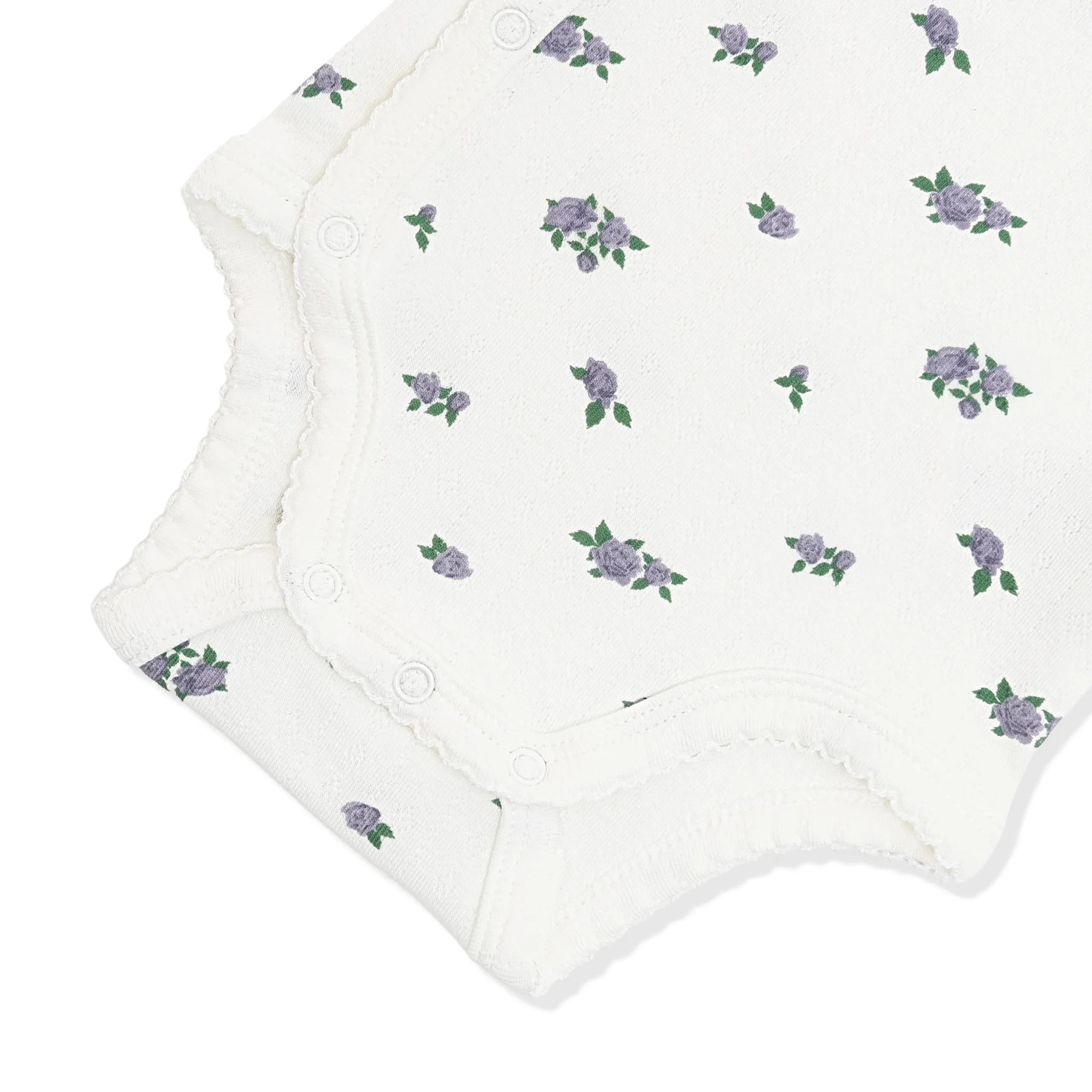 Pointelle Kimono Bodysuit in Spray Rose