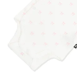 Pointelle Kimono Bodysuit in Sweet Pink Bow