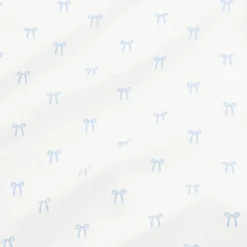 Pointelle Short Sleeve Set in Sweet Blue Bow