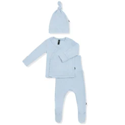 Pointelle Take Me Home Set with Cap in Breeze