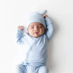 Pointelle Take Me Home Set with Cap in Breeze