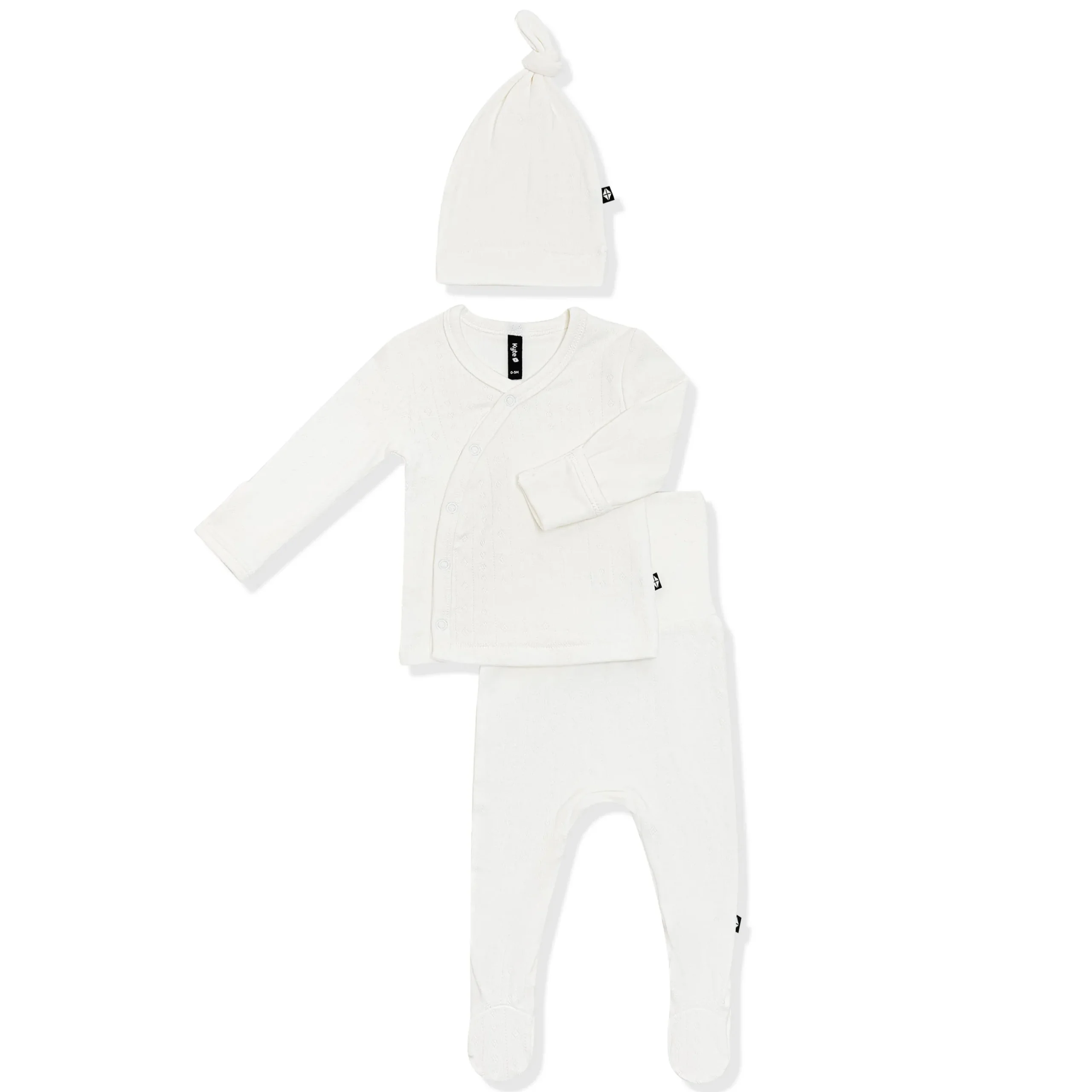 Pointelle Take Me Home Set with Cap in Cloud