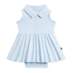 Polo Bodysuit Dress in Breeze