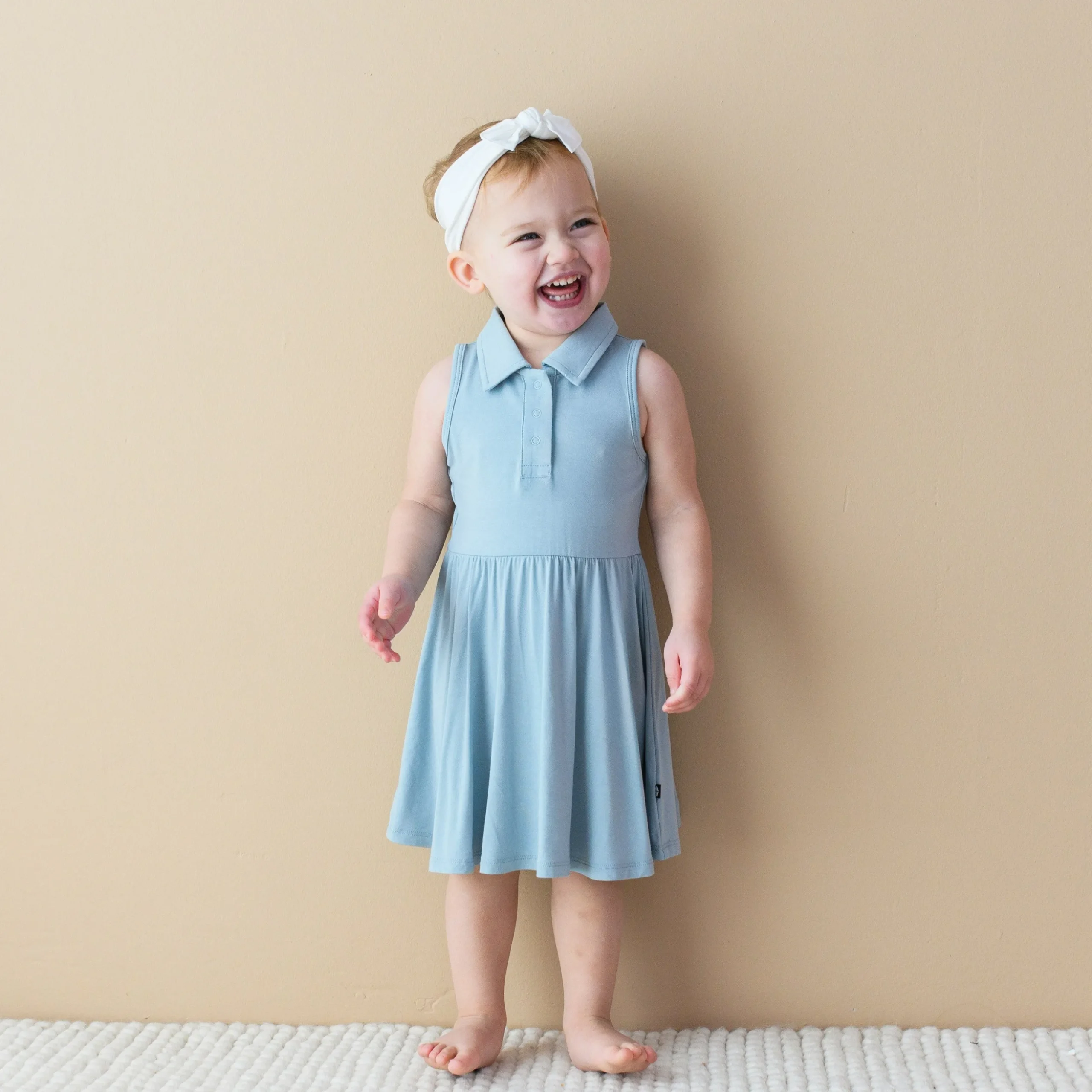 Polo Bodysuit Dress in Fog