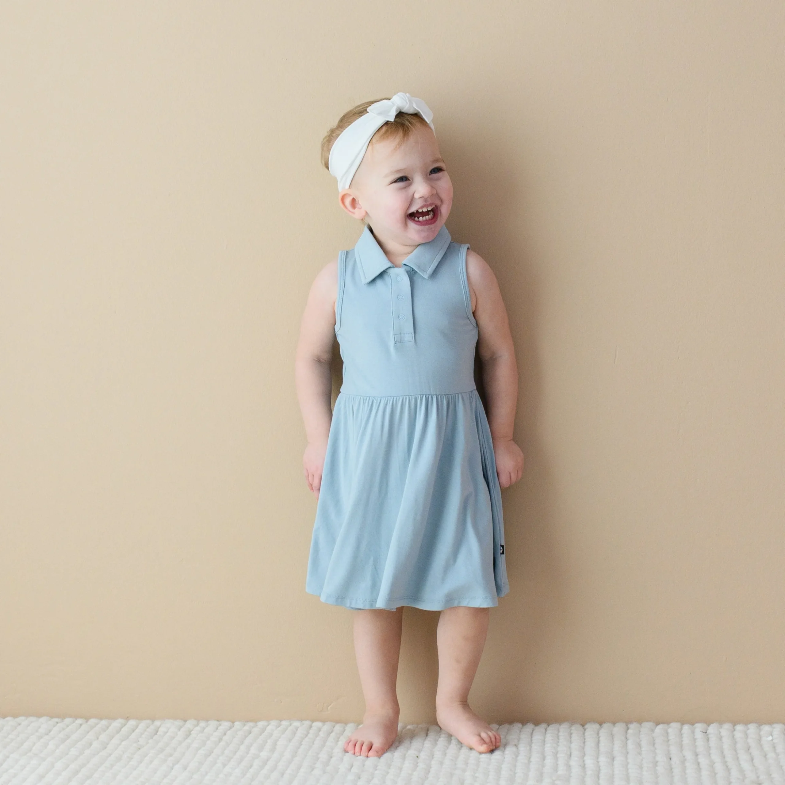 Polo Bodysuit Dress in Fog