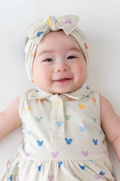 Polo Bodysuit Dress in Pastel Mickey Mouse