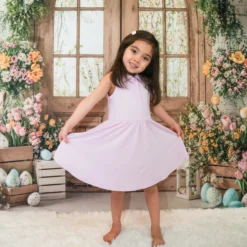 Polo Bodysuit Dress in Thistle