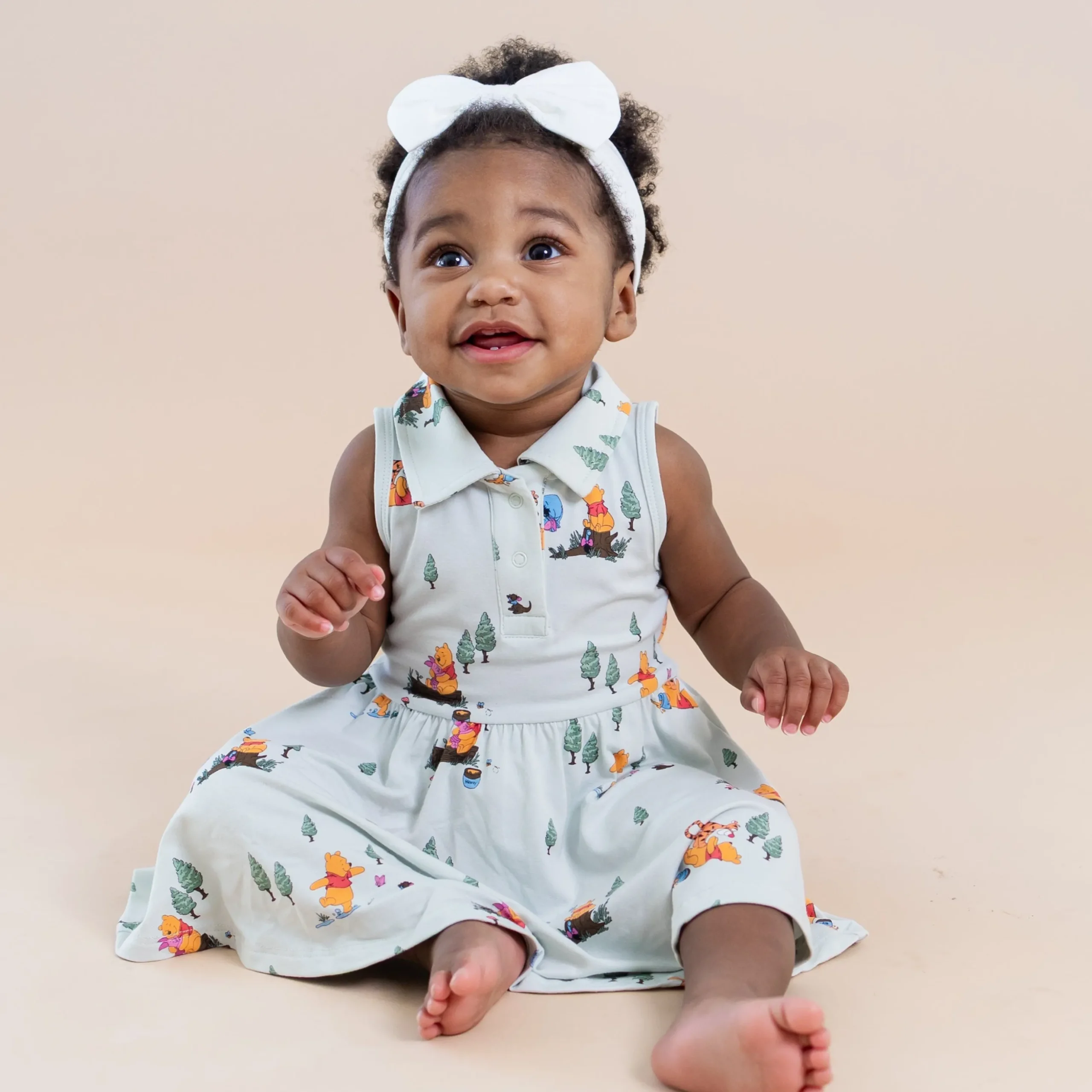 Polo Bodysuit Dress in Winnie the Pooh Hundred Acre Wood