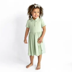 Polo Dress in Basil