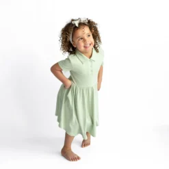 Polo Dress in Basil