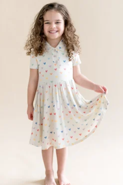 Polo Dress in Pastel Mickey Mouse