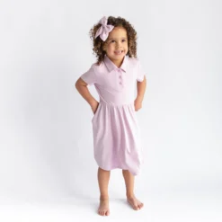 Polo Dress in Thistle