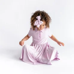 Polo Dress in Thistle
