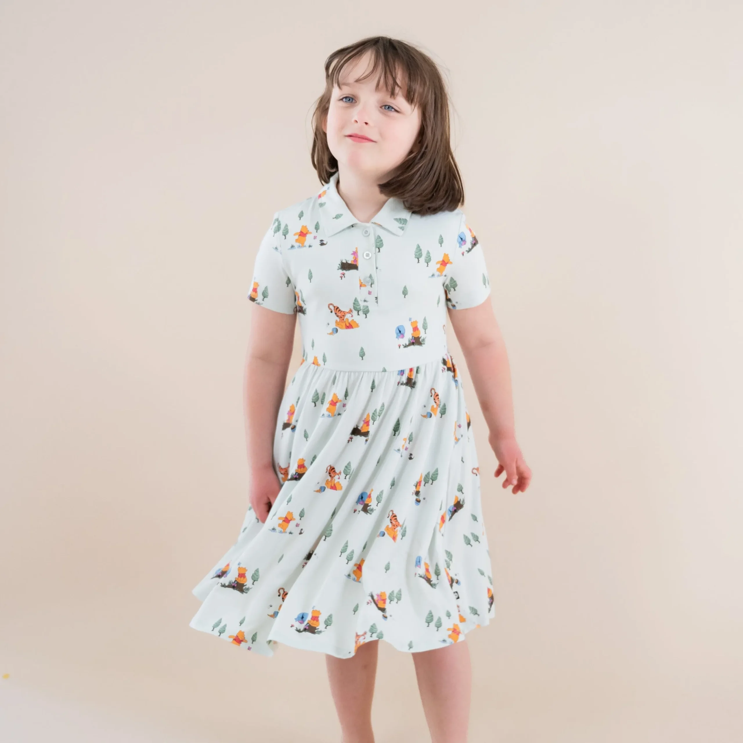 Polo Dress in Winnie the Pooh Hundred Acre Wood