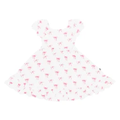 Puff Sleeve Twirl Dress in Bow