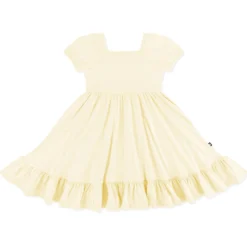Puff Sleeve Twirl Dress in Chamomile