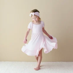 Puff Sleeve Twirl Dress in Sakura