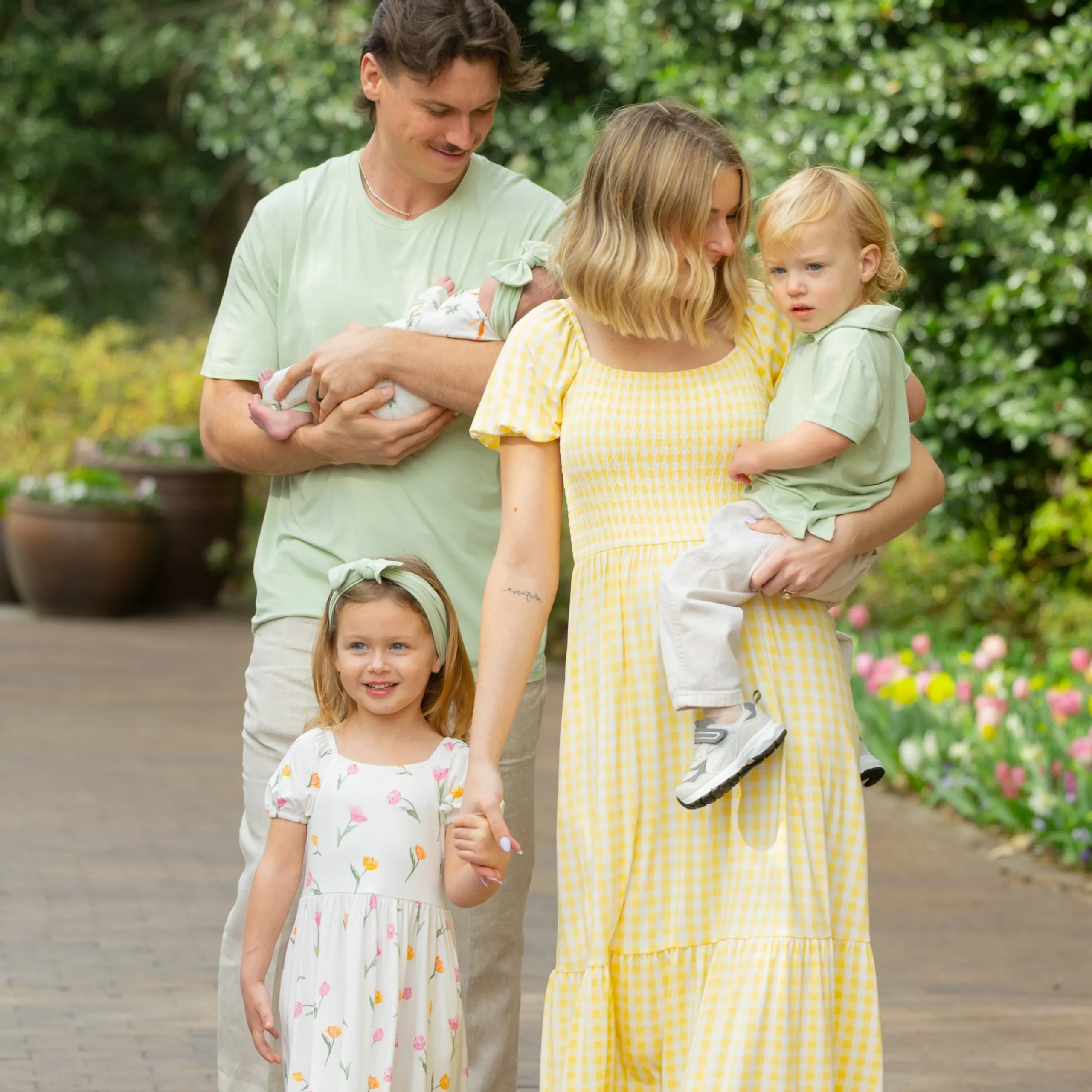 Puff Sleeve Twirl Dress in Tulip