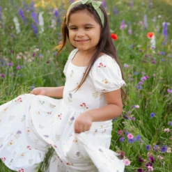 Puff Sleeve Twirl Dress in Wildflower
