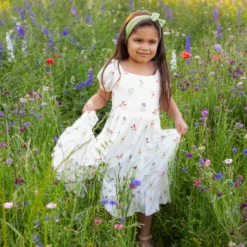 Puff Sleeve Twirl Dress in Wildflower