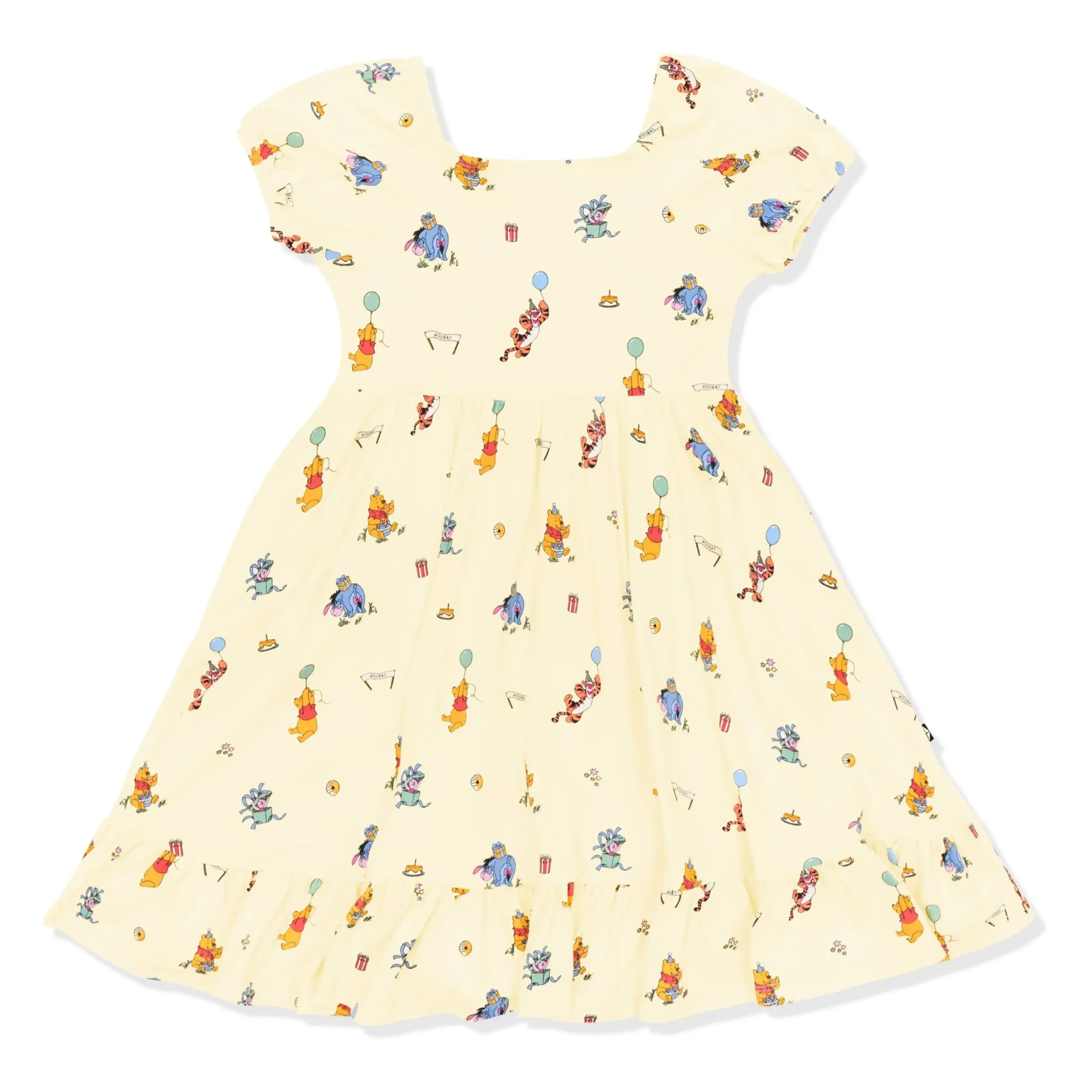 Puff Sleeve Twirl Dress in Winnie the Pooh Celebration