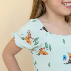 Puff Sleeve Twirl Dress in Winnie the Pooh Hundred Acre Wood