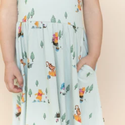 Puff Sleeve Twirl Dress in Winnie the Pooh Hundred Acre Wood