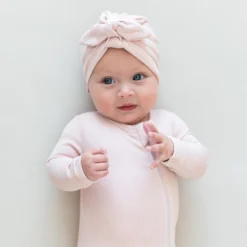Ribbed Headwrap in Blush