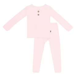 Ribbed Henley Set in Sakura