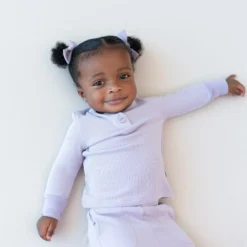 Ribbed Infant Henley Set in Taro
