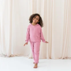 Ribbed Jogger Pant in Apple Blossom
