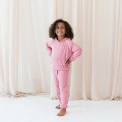 Ribbed Jogger Pant in Apple Blossom