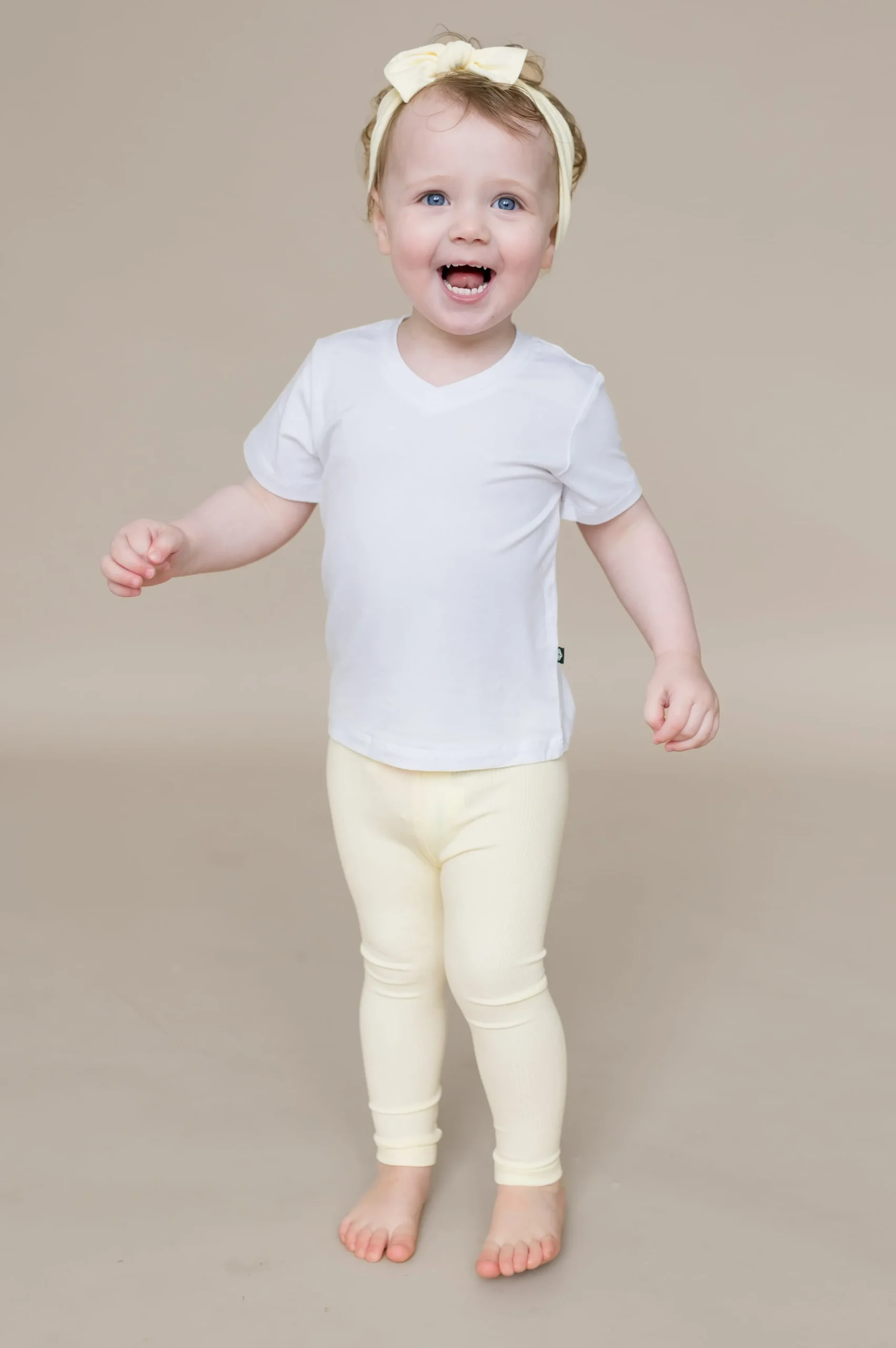 Ribbed Leggings in Chamomile