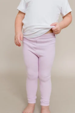 Ribbed Leggings in Thistle