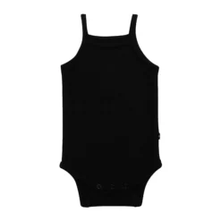 Ribbed Spaghetti Strap Bodysuit in Midnight