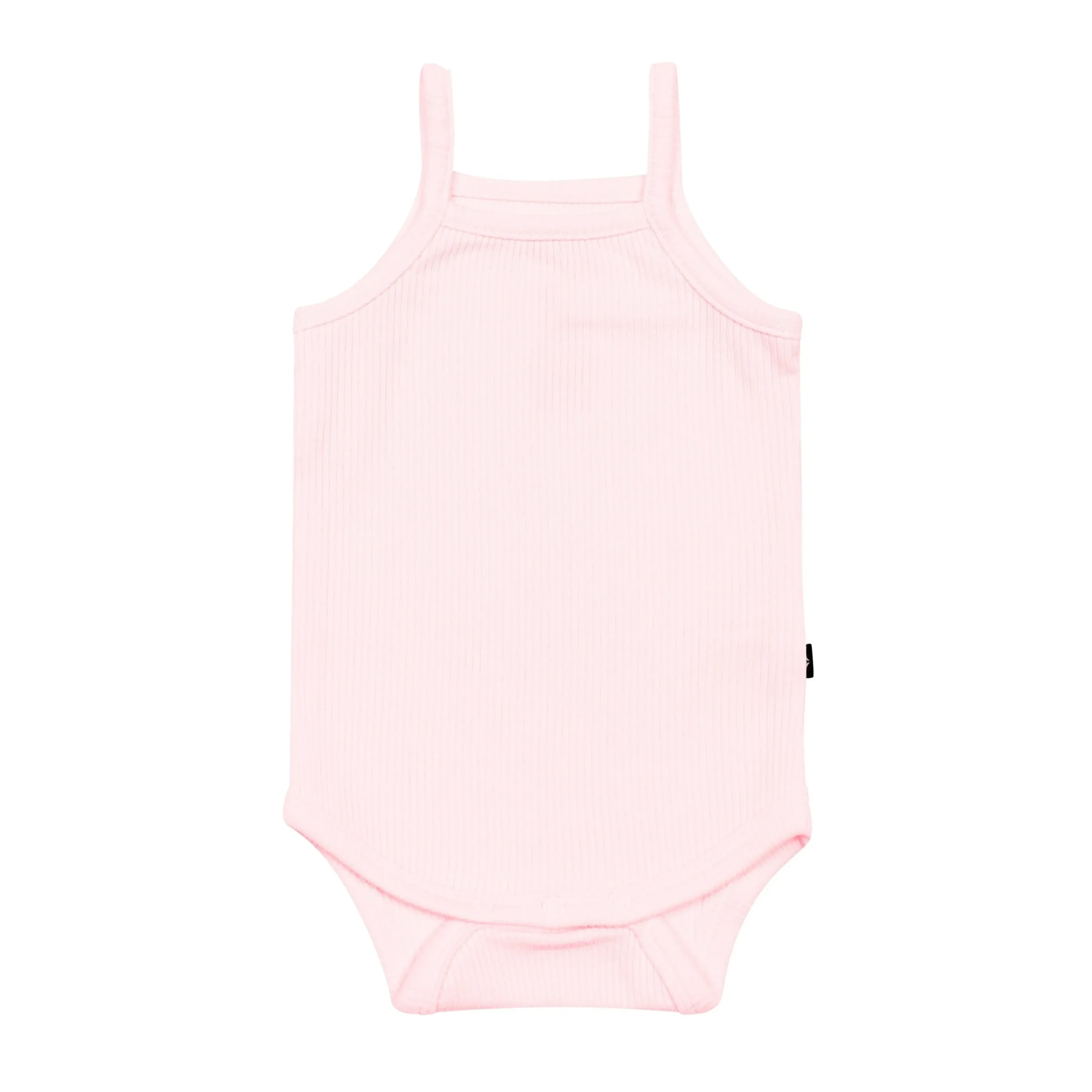 Ribbed Spaghetti Strap Bodysuit in Sakura