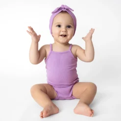 Ribbed Spaghetti Strap Bodysuit in Poi