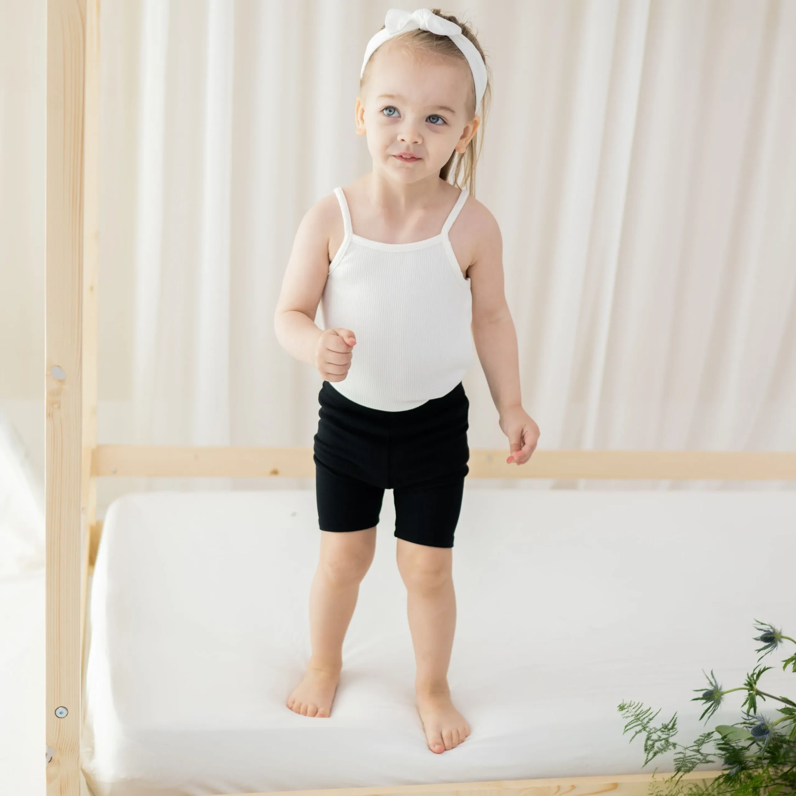 Ribbed Spaghetti Strap Bodysuit in Cloud