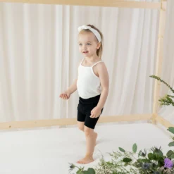 Ribbed Spaghetti Strap Bodysuit in Cloud