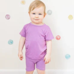 Ribbed Toddler Biker Shorts in Poi