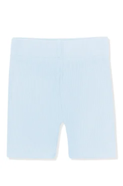 Ribbed Toddler Biker Shorts in Breeze