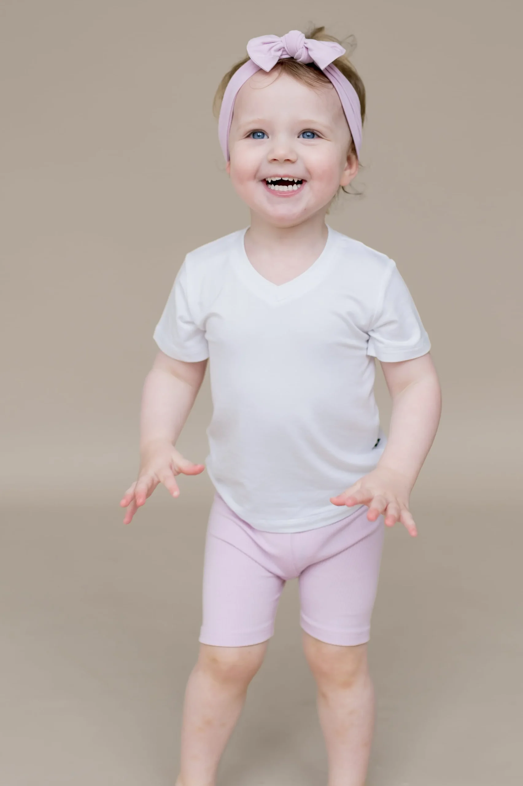 Ribbed Toddler Biker Shorts in Thistle