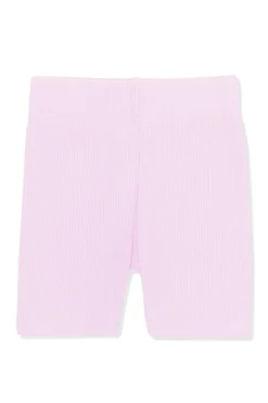 Ribbed Toddler Biker Shorts in Thistle