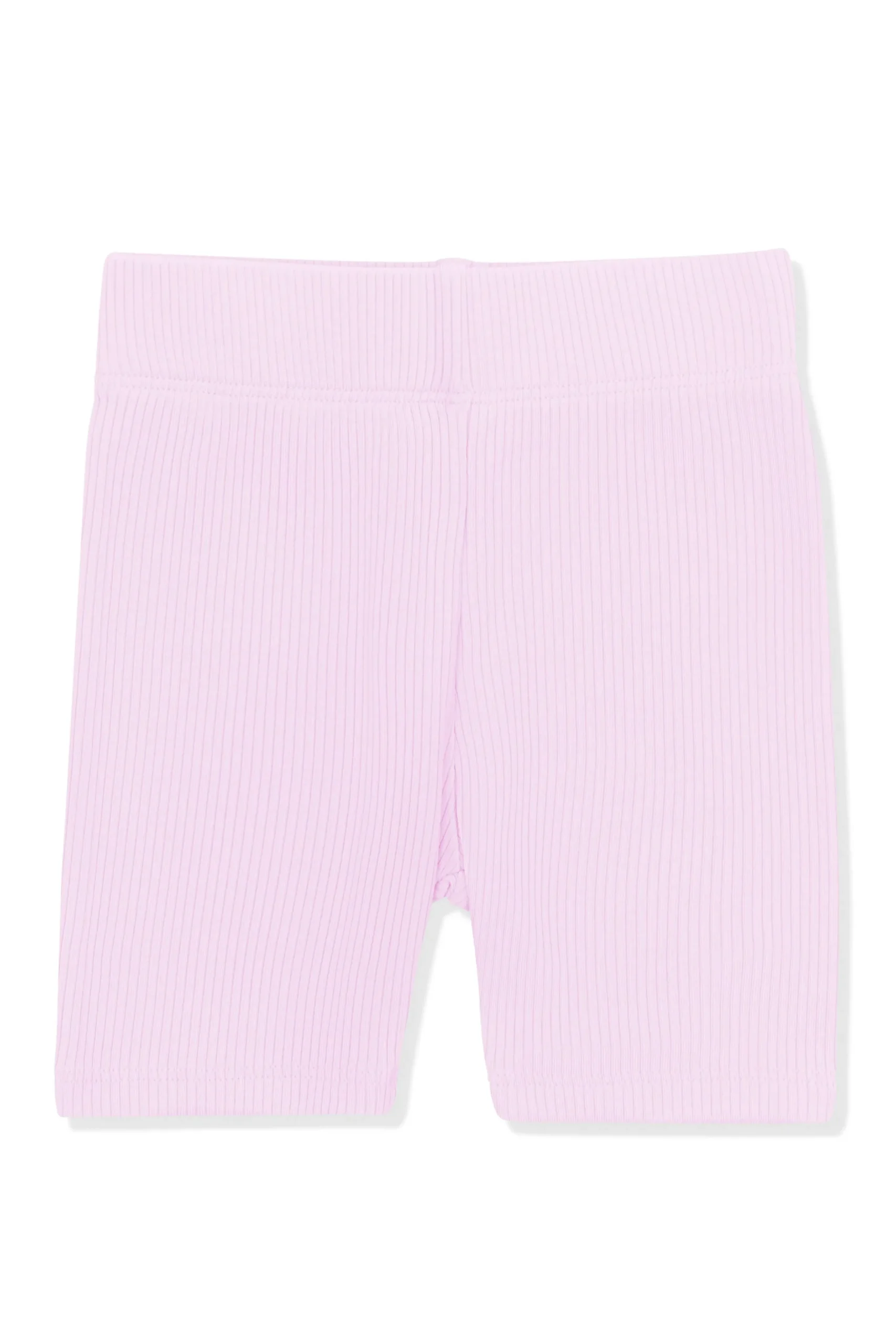 Ribbed Toddler Biker Shorts in Thistle