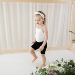 Ribbed Toddler Biker Shorts in Midnight