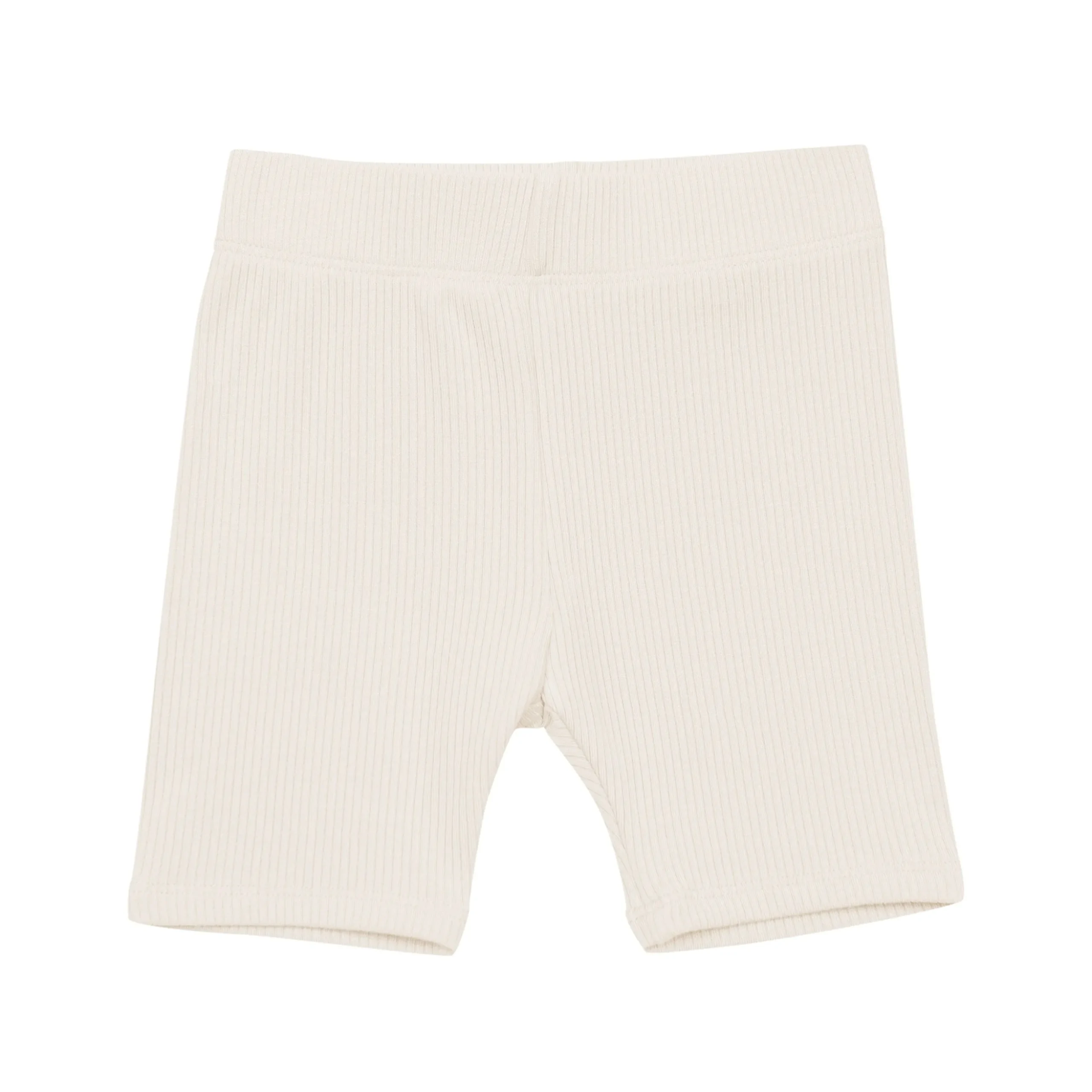 Ribbed Toddler Biker Shorts in Oat