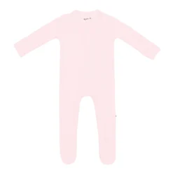 Ribbed Zipper Footie in Sakura