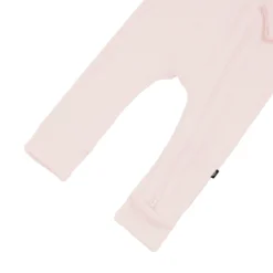 Ribbed Zipper Romper in Blush