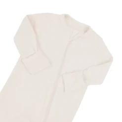 Ribbed Zipper Romper in Oat