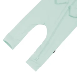 Ribbed Zipper Romper in Sage